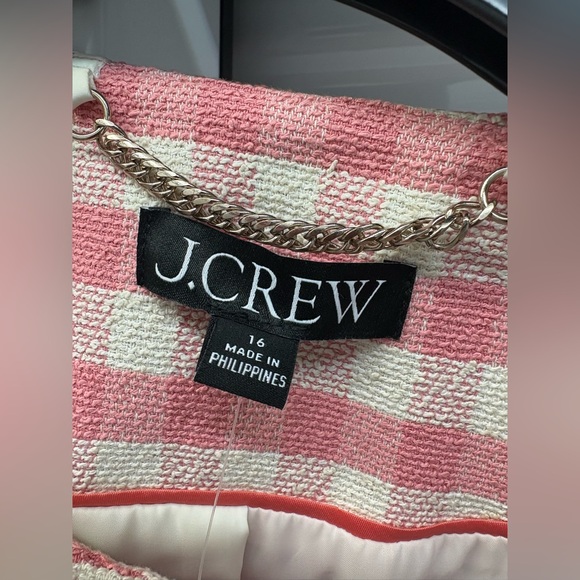 J. Crew Louisa Lady Jacket in Gingham. Size 16. New with tags. - Picture 2 of 4